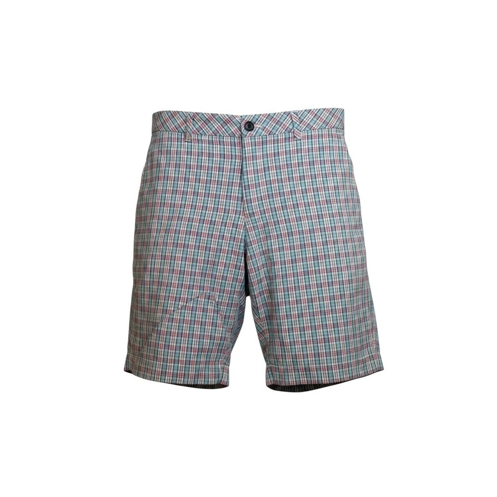 Ben Sherman Chino Shorts 35 Blue Pink Plaid Cotton MG11731 Embroidered Logo
